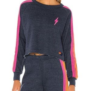 Aviator Nation cropped sweatshirt- lightly worn